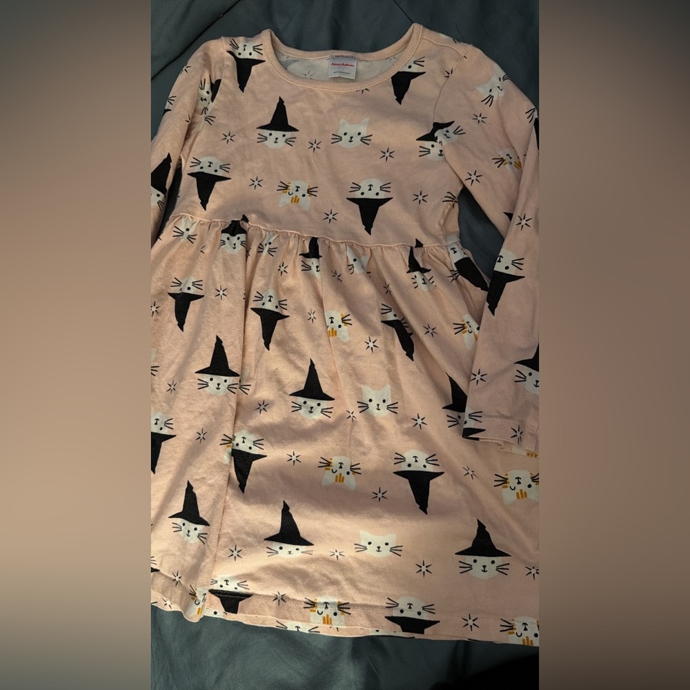Hanna Andersson Pink Cat Print Dress